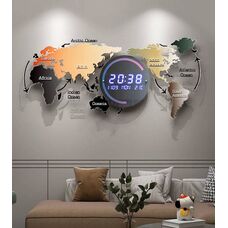 Часы настенные карта мира