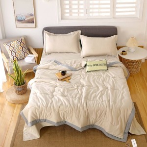 Комплект постельного белья однотонный сатин с одеялом простынь на резинке FBR008