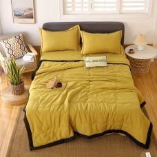 Комплект постельного белья однотонный сатин с одеялом FB009