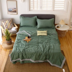 Комплект постельного белья однотонный сатин с одеялом FB010