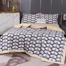 Комплект постельного белья Сатин с одеялом простынь на резинке OBR095