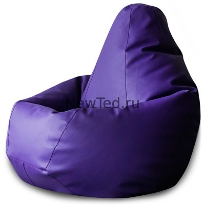 Кресло мешок экокожа фиолетовая