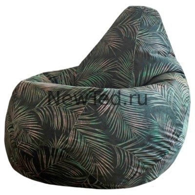 Красивое кресло мешок Тропики велюр