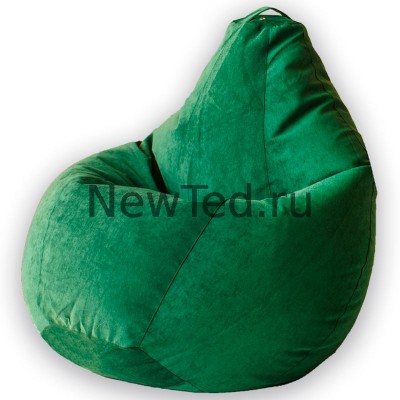 Кресло мешок из микровельвета зеленого 