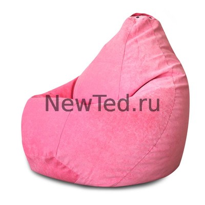 Кресло мешок из микровельвета розового 