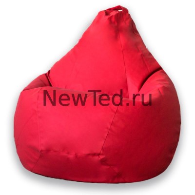 Кресло мешок из ткани фьюжн красное