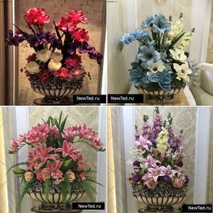 Декоративная ваза с цветами
